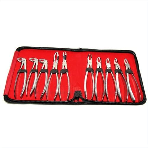 Dentagra dental dental forceps suit adult tooth forceps forceps 10 sets of dental instruments include post pliers