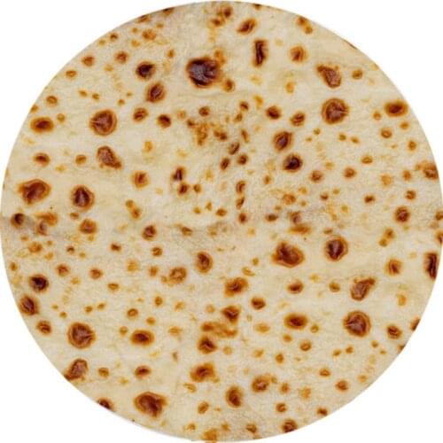 Super Soft Warm Flannel Burrito Blankets Round Shape Airplane Travel Throw Coral Fleece Tortilla Nap Wraps Blanket