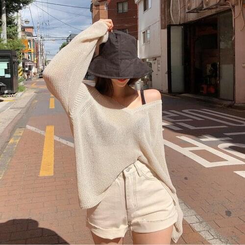 New Female Sweater Women Winter Pullover Knitting Overszie Long Sleeve Girls Tops Loose Sweaters Knitted Outerwear Thin Sexy