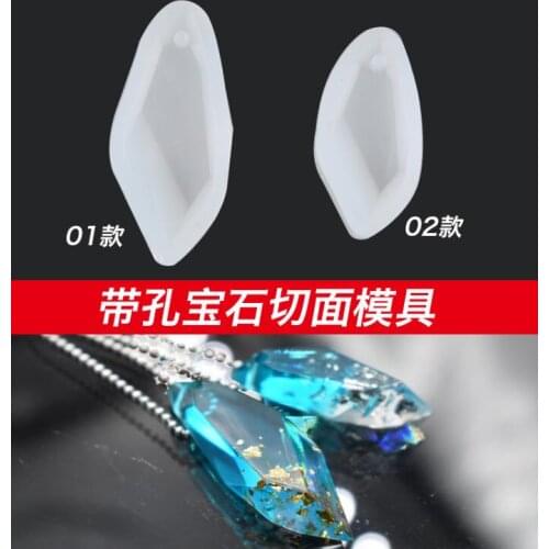 XCDIY crystal stone with hole charms pendant Resin Silicone Mould handmade jewelry tool DIY Craft epoxy resin molds
