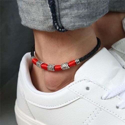 Handmade Mens Womens Rope Anklet Ankle Bracelet Barefoot Sandal Beach Jewelry