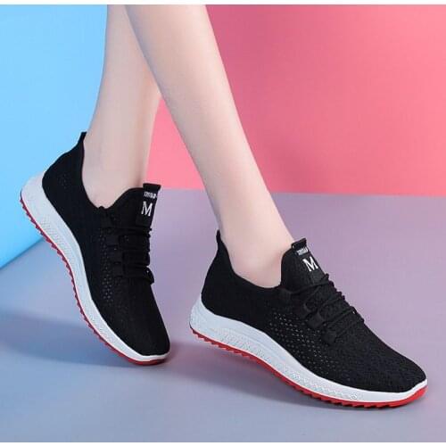 2020 Sneakers Women Summer Flats Canvas Shoes For Women Vulcanize Shoes Mesh Sneakers Girls Low-cut Lace-up Trainers Basket