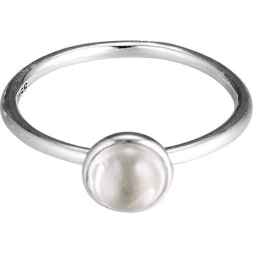 Fits European Jewelry Poetic Droplet Silver Rings with Clear CZ New 100% 925 Sterling Silver Jewelry DIY Wholesale Free Shipping