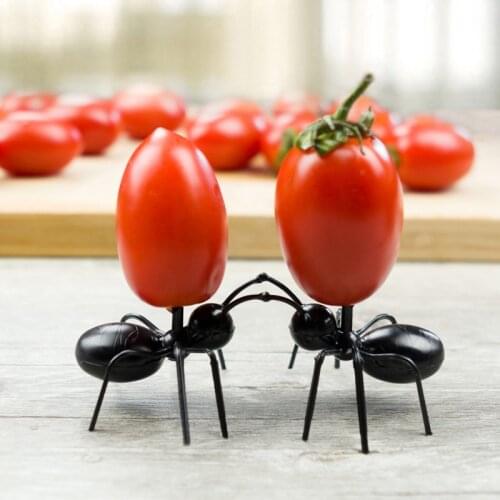 12Pcs/set Mini Ant Fruit Fork Cutlery Plastic Cake Dessert Forks Food Pick Tableware For Party Decoration