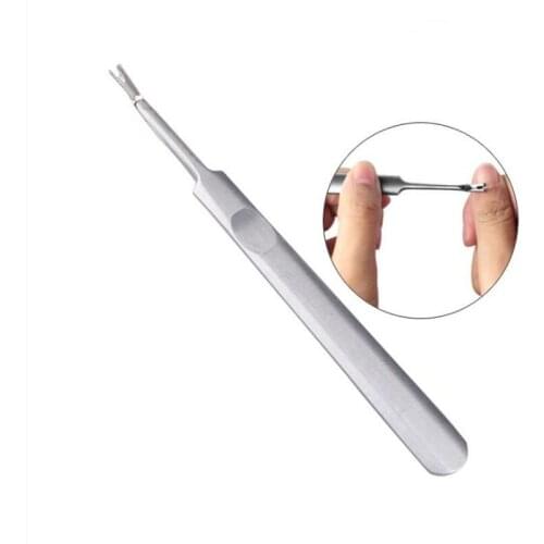 2pc Cuticle Pusher Professional Stainless Steel Nail Cuticle Remover Callus Dead Skin Fork Nail Manicure Pedicure Tools
