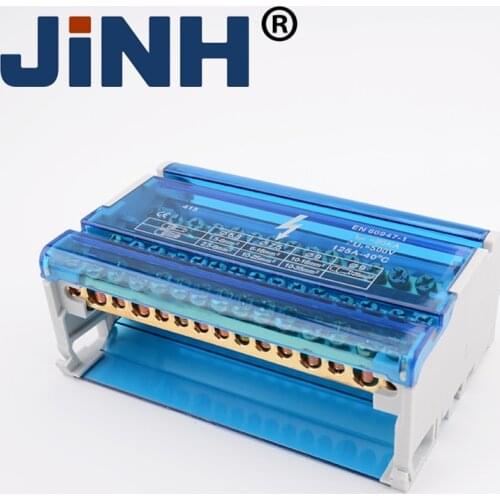 4*15 Cable Terminal Din Rail Connector Box Power Distribution Block Box Universal for Connector Wire