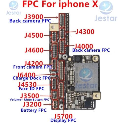 5pcs/lot J3900 J4500 J4300 J4000 J4600 J4200 J6400 J4530 J3500 J3200 J5700 FPC connector for iphone X on board