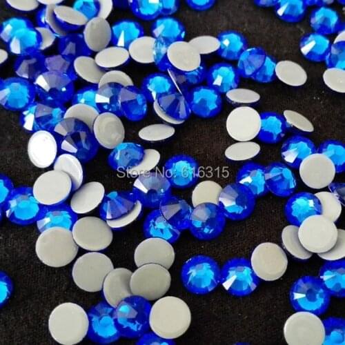 Austrian 2.9mm ss10 Sapphire Austrian hot-fix rhinestone dress decorating ;nail design of hot fix rhinestones wholesale price