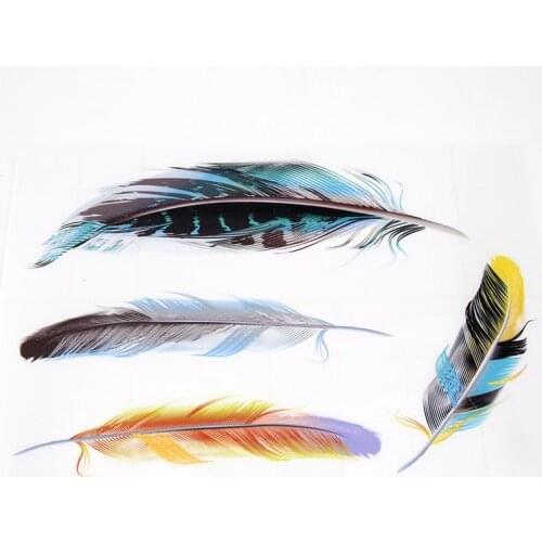 Car scratch repair stickers and decals Auto Feather 3D sticker gadget decal accessories exterior pegatinas coche decorative