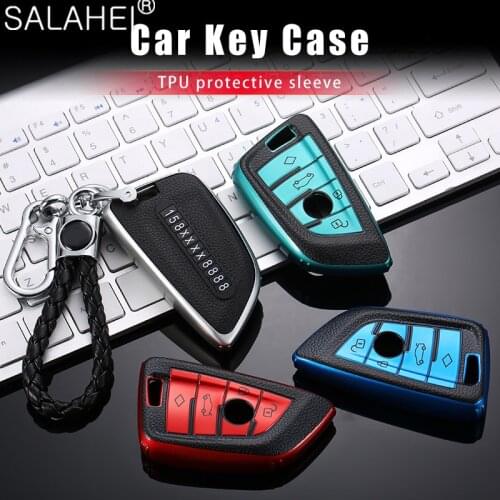Car Key Bag Blade Style All Inclusive For BMW X1 X3 X5 X6 1 2 5 7 F15 F16 E53 E70 E39 F10 F30 G30 Fob Shell Protection Styling