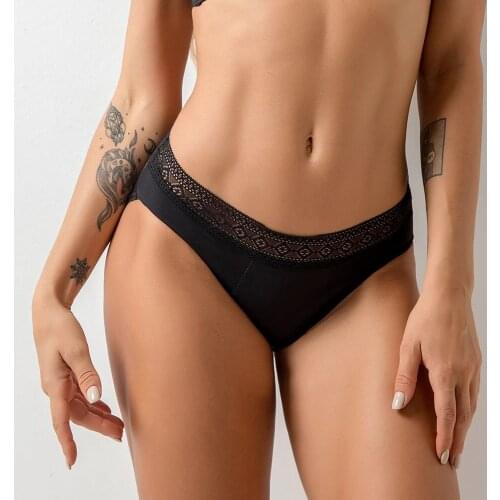 4 Layers Period Panties New Leakproof Menstrual Panties Physiological Antibacterial Briefs Sexy Lace Underwear Women Panties