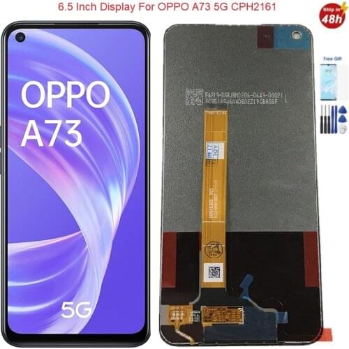 6.5 Inch For Display OPPO A73 5G LCD Display Screen Touch Panel Digitizer For Oppo A73 5G CPH2161 LCD Display Frame