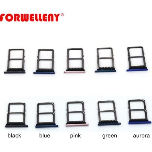 For huawei Mate20 Mate 20 Sim Card Holder Slot Tray Adapters HMA-LX9 L29 AL00 black blue pink green aurora