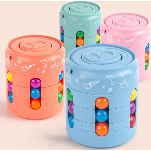 Antistress Toy Magic Cube Colorful Magic Bean Rotating Can Fun Puzzle Kids Stress Relief Decompression Toy For Adults Children