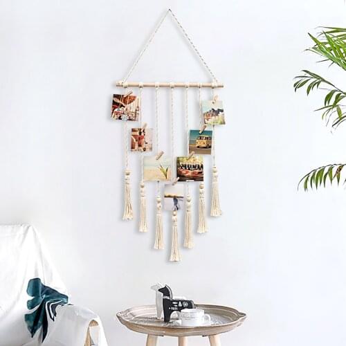 Creative Fashion Handmade Hanging Photos Show Tapestry Bohemian Macrame Wall Hanging Bohemian Decoration for Home College Dorm