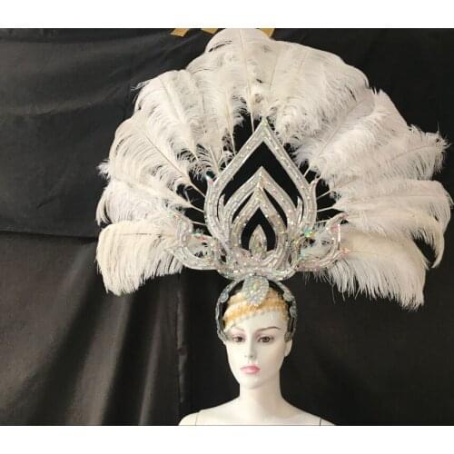 Latin dance Samba accessories Fashion exquisite headdress feathers Delicate dance shows accessories