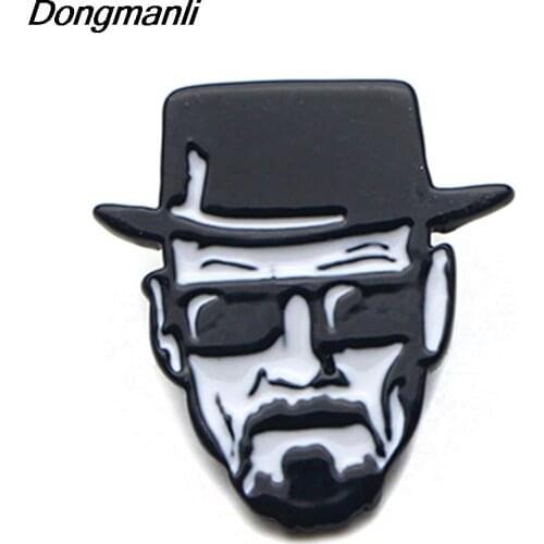 P3276 Dongmanli TV Drama Walter White Cool Enamel Pins and Brooches for Women Men Lapel Pin Backpack Bags Badge Gifts