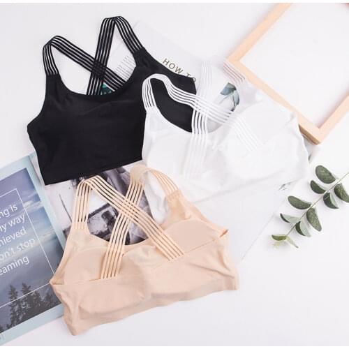 Sexy bra Cotton Comfortable Underwear Tops Slim Crop Top Without Steel Ring Ladies Slim Vest Top Underwear Lingerie Full Cup