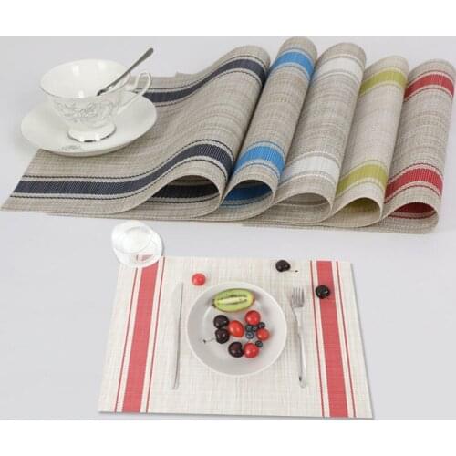 Modern Luxury Table Placemat For Dining Non-slip Pad Waterproof Mat PVC Table Runners Placemats Table Decoration