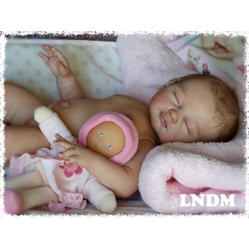 Clearance Sale 19inch reborndoll kit Carina lifelike real touch unfished doll parts DIY fresh color