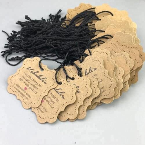 Custom Christmas kraft Card paper colorful Printing Paper Hang Tag For Jewelry