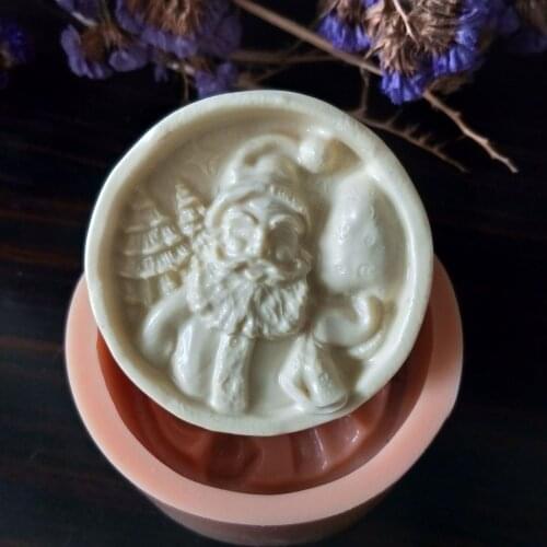 TS0095 PRZY Silicone Mold Christmas Soap Molds Silicone Fondant Mould Gypsum Chocolate Candle Mold Santa Claus Clay Resin