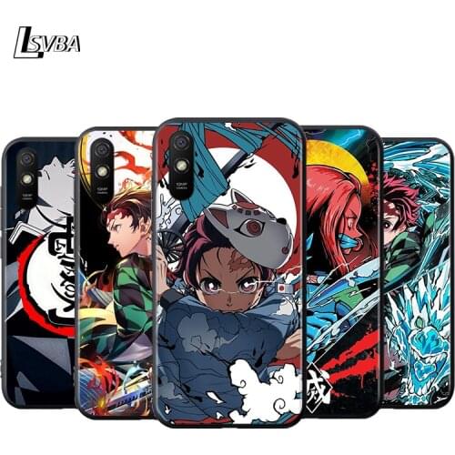 Anime Demon Slayer Silicone Cover For Xiaomi Redmi K40 K30i K30T K30S K30 K20 10X Ultra Pro Black Soft Phone Case Shell