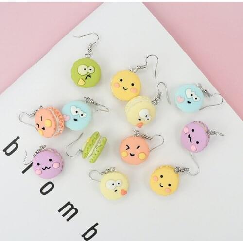 Cute Cartoon Candy Macaron Earrings For Women 2021 Trend New Handmade Creative Hanging Earrings For Girls Wholesale Jewelry