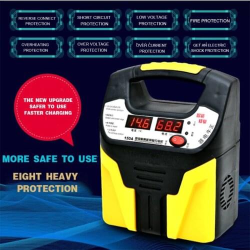 12V/24V Car Battery Charger Intelligent Pulse Repair Jump Starter Booster