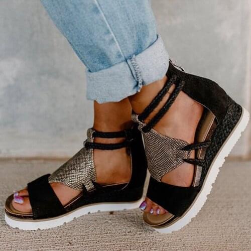Women Sandals Retro Wedges Shoes For Women Summer Sandals Platform Shoes Female Heels Sandals Chaussure Femme 2021 Summer Shoes