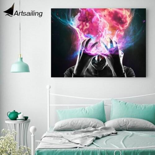 1 Piece Canvas Art Poster Burning Brain HD Canvas Painting Wall Art Canvas Prints Home Decor Pictures for Living Room XA1456C
