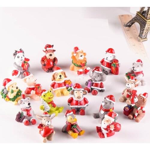 36mm X 35mm, 1 PieceResin Ornaments Decorations Multicolor At Random Christmas Santa Claus Holiday Decorations Creative Work
