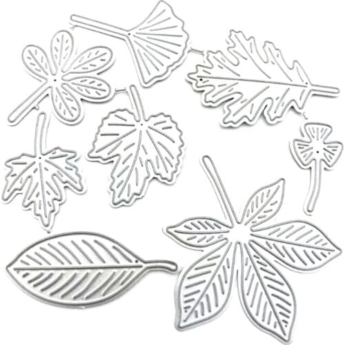 69HC 8 Pcs Leaves Carbon Steel Cutting Dies DIY Scrapbooking Photo Album Embossing