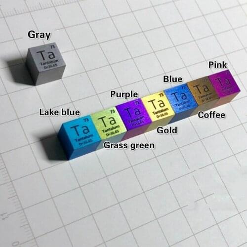 99.95% Rainbow Metal Tantalum Cube Carved Element Periodic Table Pure Ta Cube for Gifts, Hobbies ,Crafts Display,Collection
