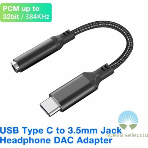 USB Type C to 3.5mm Earphone Jack DAC Adapter Digital Audio Converter HiFi Decode for S20 Ultra OnePlus Pixel Huawei Redmi MI