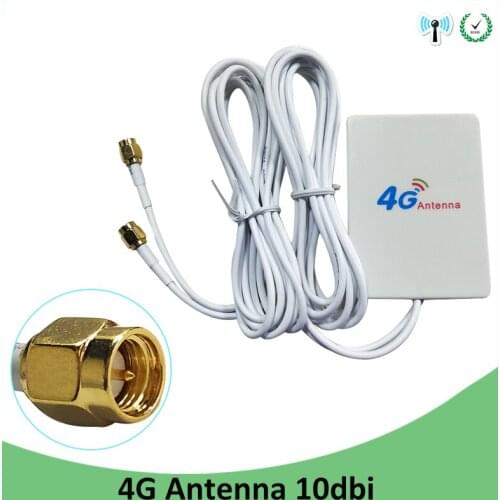 10PCS 4g router antenna antena cellular booster para modem sma 3g hf telephone longo alcance signal router lte gsm wi-fi carro