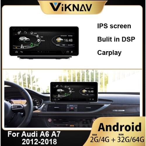 2DIN Android car radio Multimedia Player Touch screen For AUDI A6 A7 2012-2018 Car Stereo DVD Payler GPS Navigation Head Unit