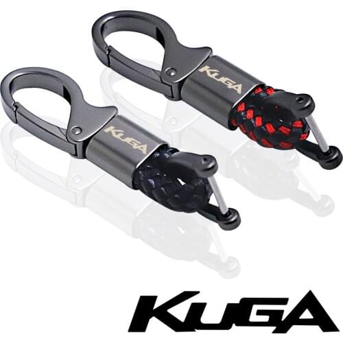 Car Key chain metal leather for ford kuga st stline car key ring Accessories