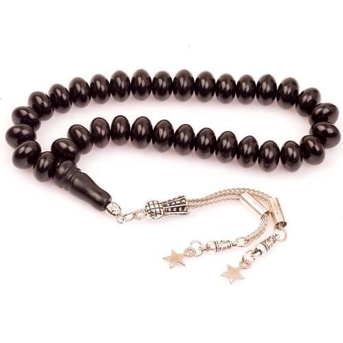 Rondel Cut Georgian Oltu stone Prayer Beads (6,5*10,5mm)