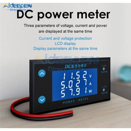 DC 0-200V 10A LCD Display High Precision Voltmeter Ammeter Power Detector Voltage Current Power Meter Tester