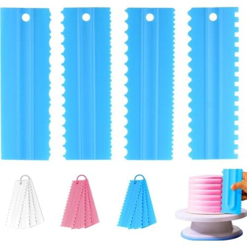 Cake Decorating Comb Cake Scraper Smoother Cream Decorating Pastry Icing Comb Fondant Spatulas Baking Pastry Tools