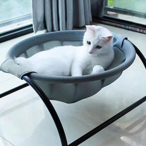 Cat hammock Bed Four Seasons Cats Dogs hammock With Stand Removable Washable Cool Cat hammock Bed For Cats Dogs Pet Accessories