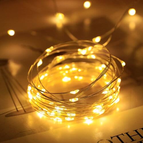 Fairy Holiday string lights 10M 5M 3M 2M 1M LED 7 Color Battery Box of Copper Lamp Wedding Christmas Party Home Decor lights
