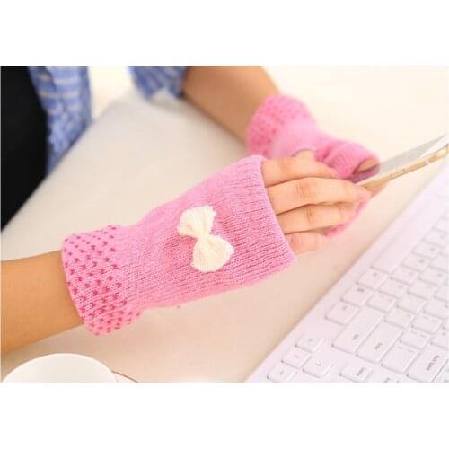 Hand Warmer USB Heating Gloves Electric Wool Imitates Rabbit Hair Charged Heater