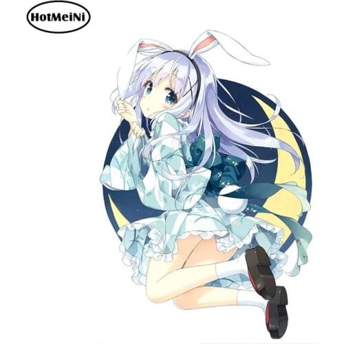 HotMeiNi 13cm x 9cm For kafuu Chino Car Stickers Windshield Decal Sunscreen Scratch-proof Sticker Motorcycle Decoration