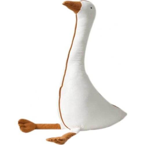 Simulation Fluffy Duck Plush Animal Stuffed Swan Dolls Kids Toy Christmas Gift Stuffed Swan Dolls Simulation