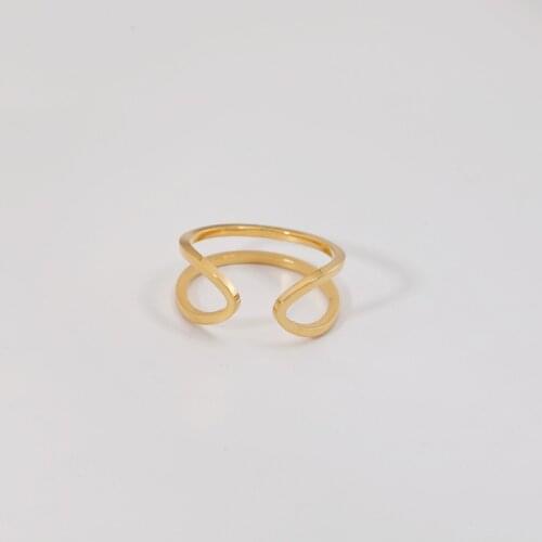 Joolim High End 18K Gold PVD Fashion Exaggerating Irregular Rings for Women Stainless Steel Jewelry Wholesale