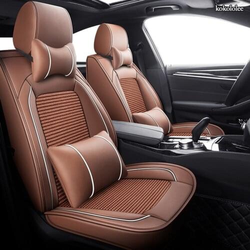 KOKOLOLEE leather car seat covers for BMW e30 e34 e36 e39 e46 e60 e90 f10 f30 x3 x5 x6 x1 x2 x4 car seats Protector Automobiles