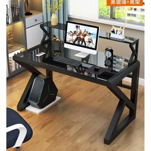 Computer desk desk bookcase integrated desk rental simple tempered glass bedroom electronic competition desk household desk