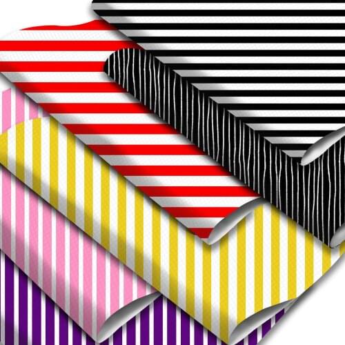 Rainbow Color Faux Leather Sheets Striped Pattern Printed Synthetic Leather Fabric 20x33cm for DIY Earrings Hair Bows Crafts